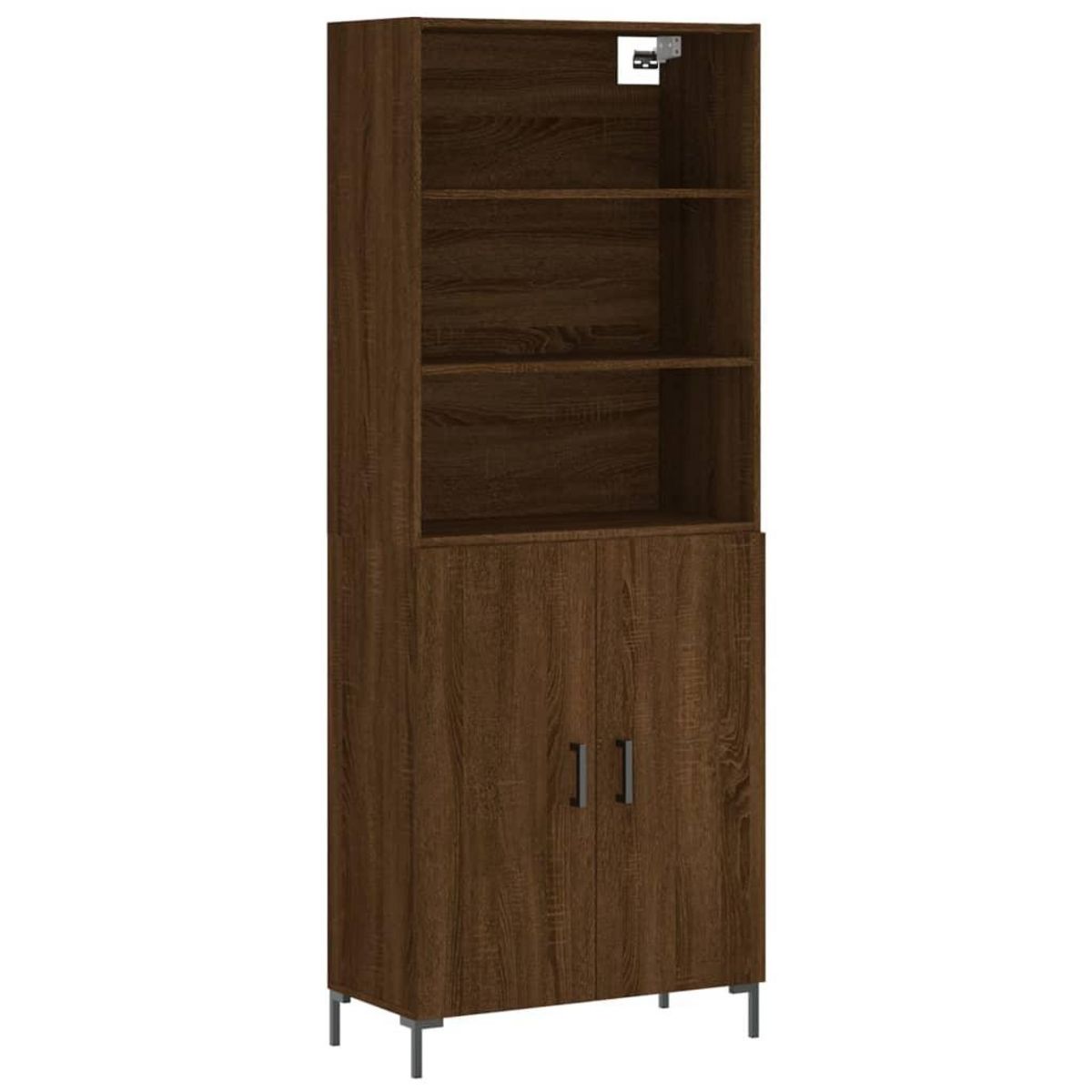 VIDAXL Buffet haut Chene marron 69,5x34x180 cm Bois d'ingenierie