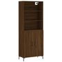 Voir la diapositive 2 : VIDAXL Buffet haut Chene marron 69,5x34x180 cm Bois d'ingenierie