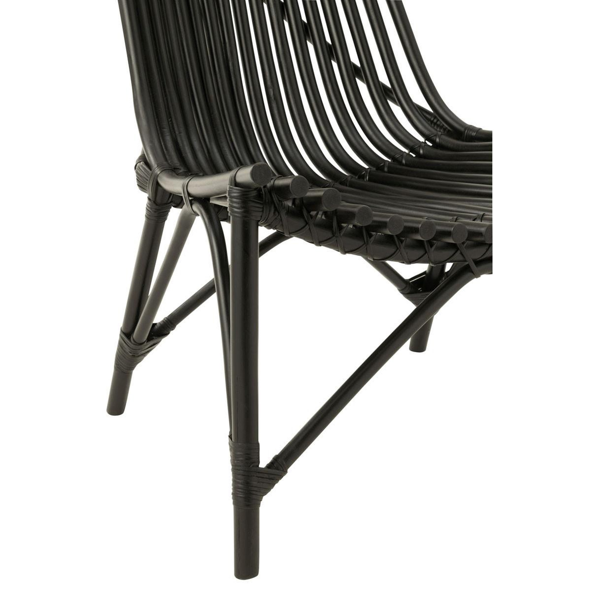 Voir la diapositive 5 : J-LINE Fauteuil design en rotin  margery  84cm noir