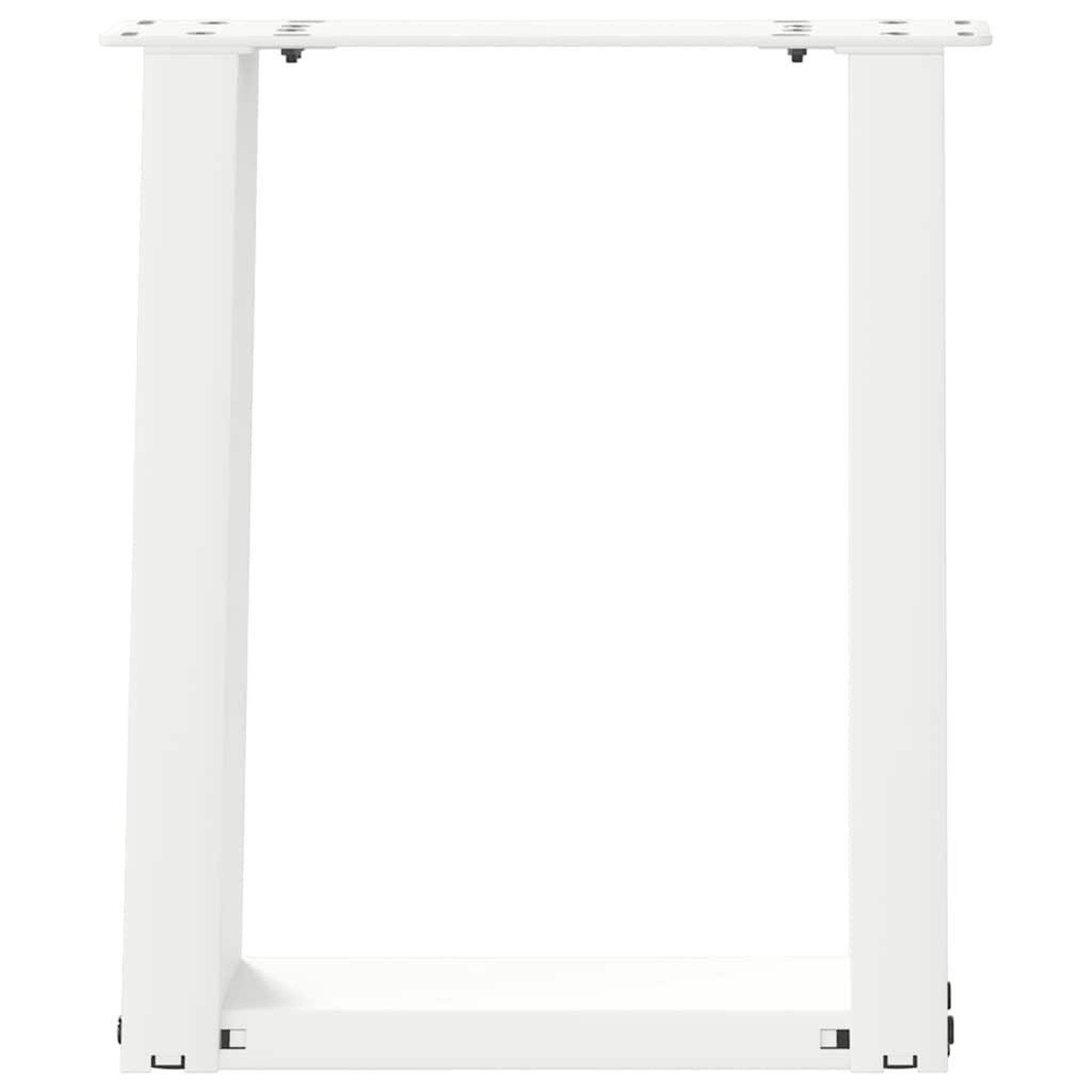 Voir la diapositive 5 : VIDAXL Pieds de table basse forme de U 2 pcs blanc 28x(42-43) cm acier