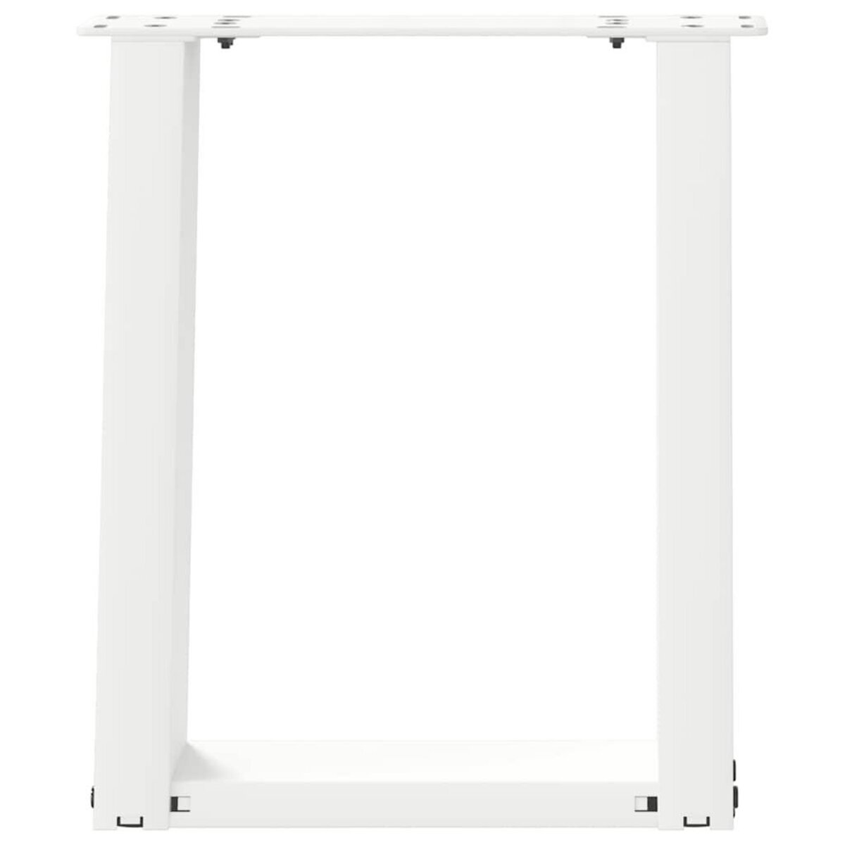 VIDAXL Pieds de table basse forme de U 2 pcs blanc 28x(42-43) cm acier