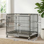 Voir la diapositive 3 : PAWHUT Cage pour Chien Pliable, Plateau Amovible, Roues avec Freins, Toit Ouvrant Verrouillable, Porte de Nourrissage, Niche Chien Interieur pour Petits et Moyens Chiens, 60,5x45,5x54,5cm, Noir