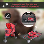 Voir la diapositive 2 : PAWHUT Poussette buggy pour chien chat animaux roue avant pivotante 360 degrés rouge