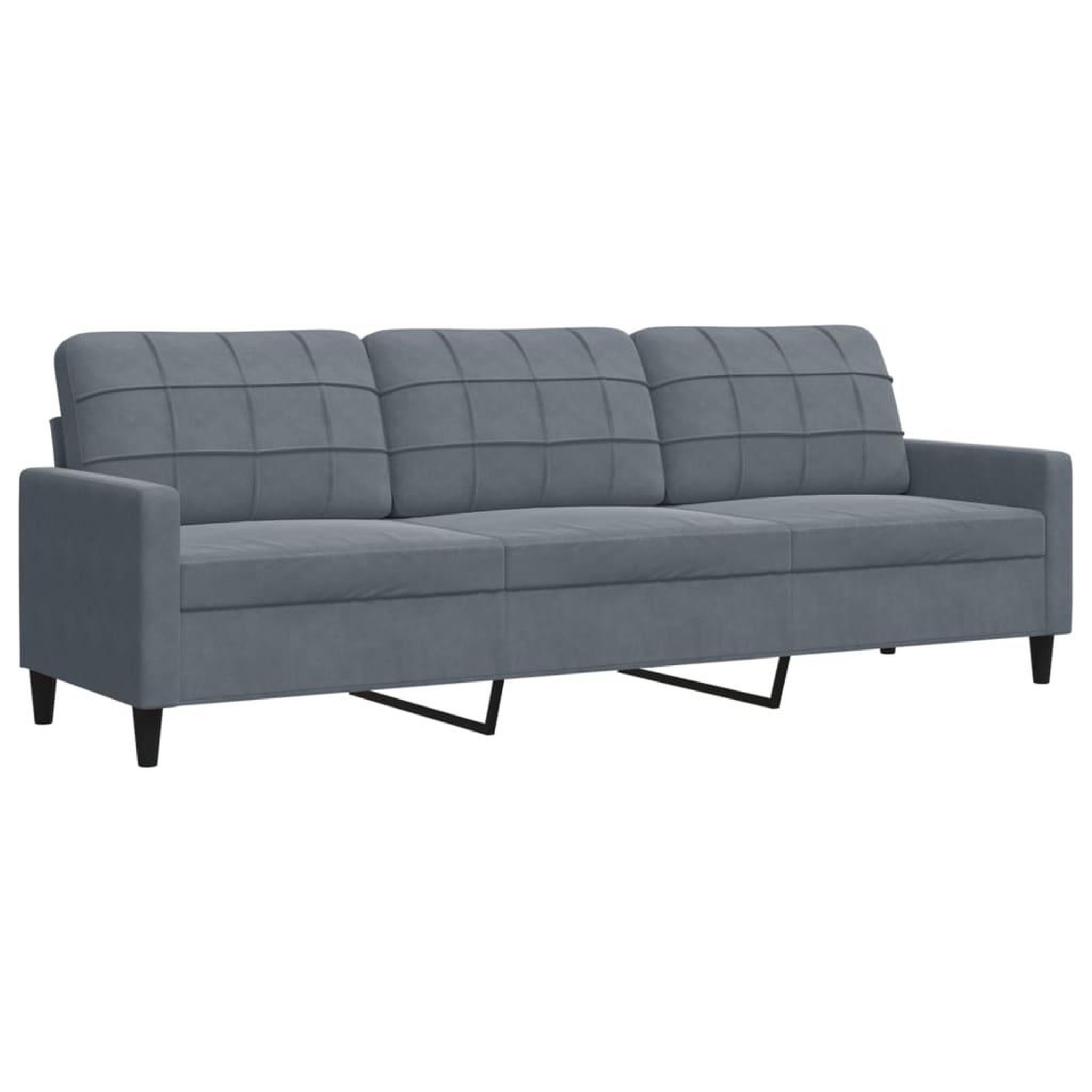 Voir la diapositive 5 : VIDAXL Ensemble de canapes 2 pcs avec coussins Gris fonce Velours