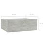 Voir la diapositive 6 : VIDAXL Tables de chevet flottantes 2 pcs Gris beton Bois d'ingenierie