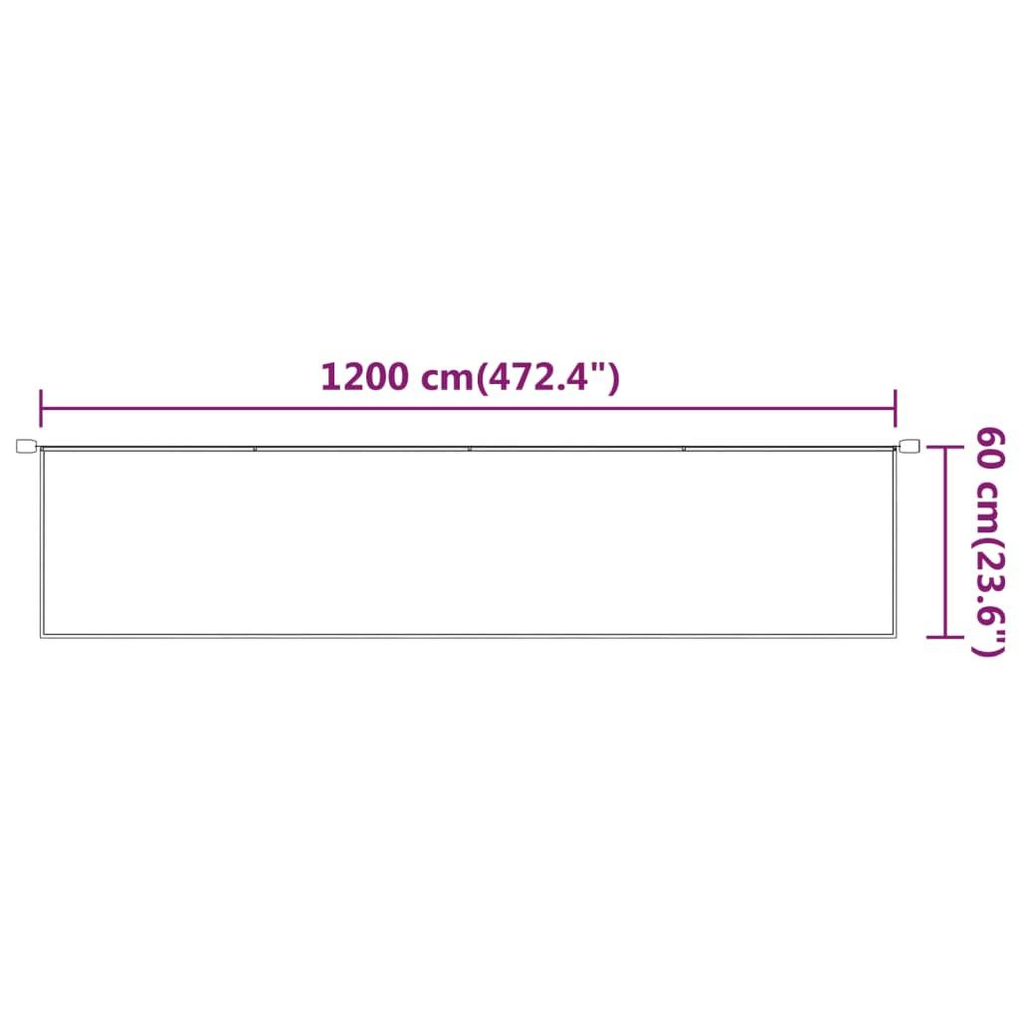 Voir la diapositive 6 : VIDAXL Auvent vertical Blanc 60x1200 cm Tissu oxford