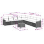Voir la diapositive 6 : VIDAXL Salon de jardin 10 pcs avec coussins noir resine tressee