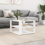 VIDAXL Table basse blanc 59,5x59,5x40 cm bois d'ingenierie