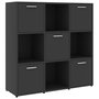 Voir la diapositive 2 : VIDAXL Bibliotheque Gris 90x30x90 cm Bois d'ingenierie