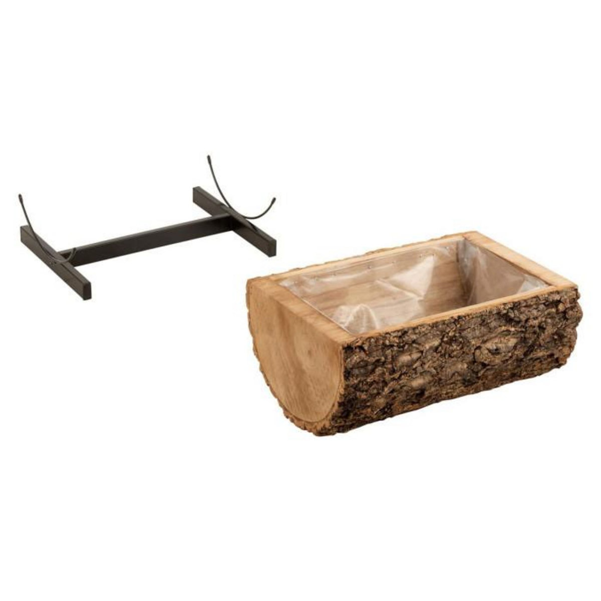 Paris Prix Cache-Pot sur Pied  Tronc en Bois  40cm Naturel