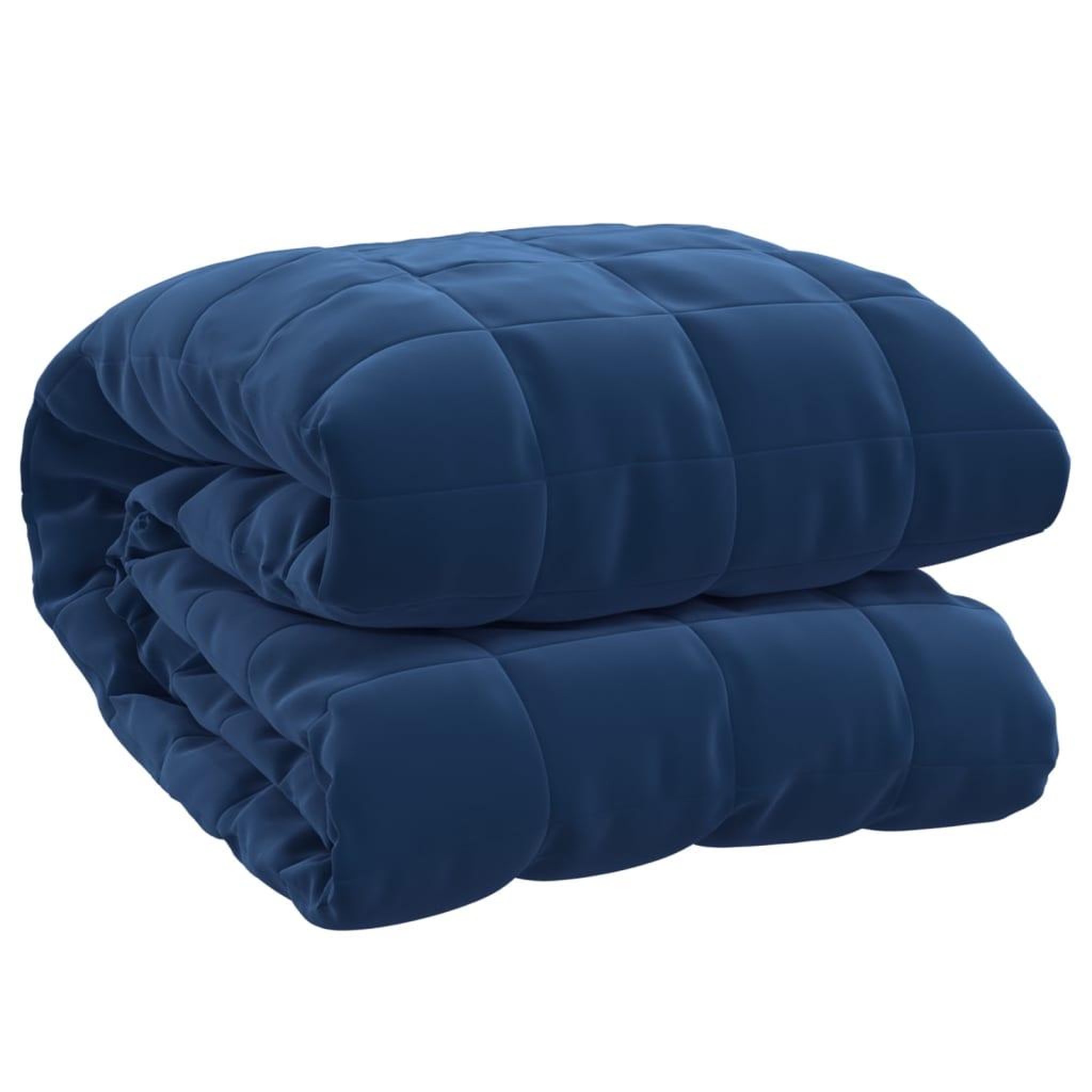 Voir la diapositive 2 : VIDAXL Couverture lestee Bleu 135x200 cm 6 kg Tissu