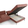 Voir la diapositive 3 : LISA DESIGN Ninon - canapé d'angle droit 4 places convertible avec coffre en tissu texturé