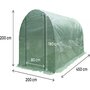 Voir la diapositive 4 : Habitat et Jardin Bâche pour serre tunnel de jardin  Lys  - 9 m² - 130g - Vert