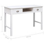 Voir la diapositive 6 : VIDAXL Bureau Blanc 110 x 45 x 76 cm Bois
