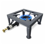 INTEC Réchaud à gaz 7500W Professionnel Charge 200Kg Tout fonte 4 pieds renforcés - Réchaud Pro Marché Cuisson Confiture, Paella INTEC