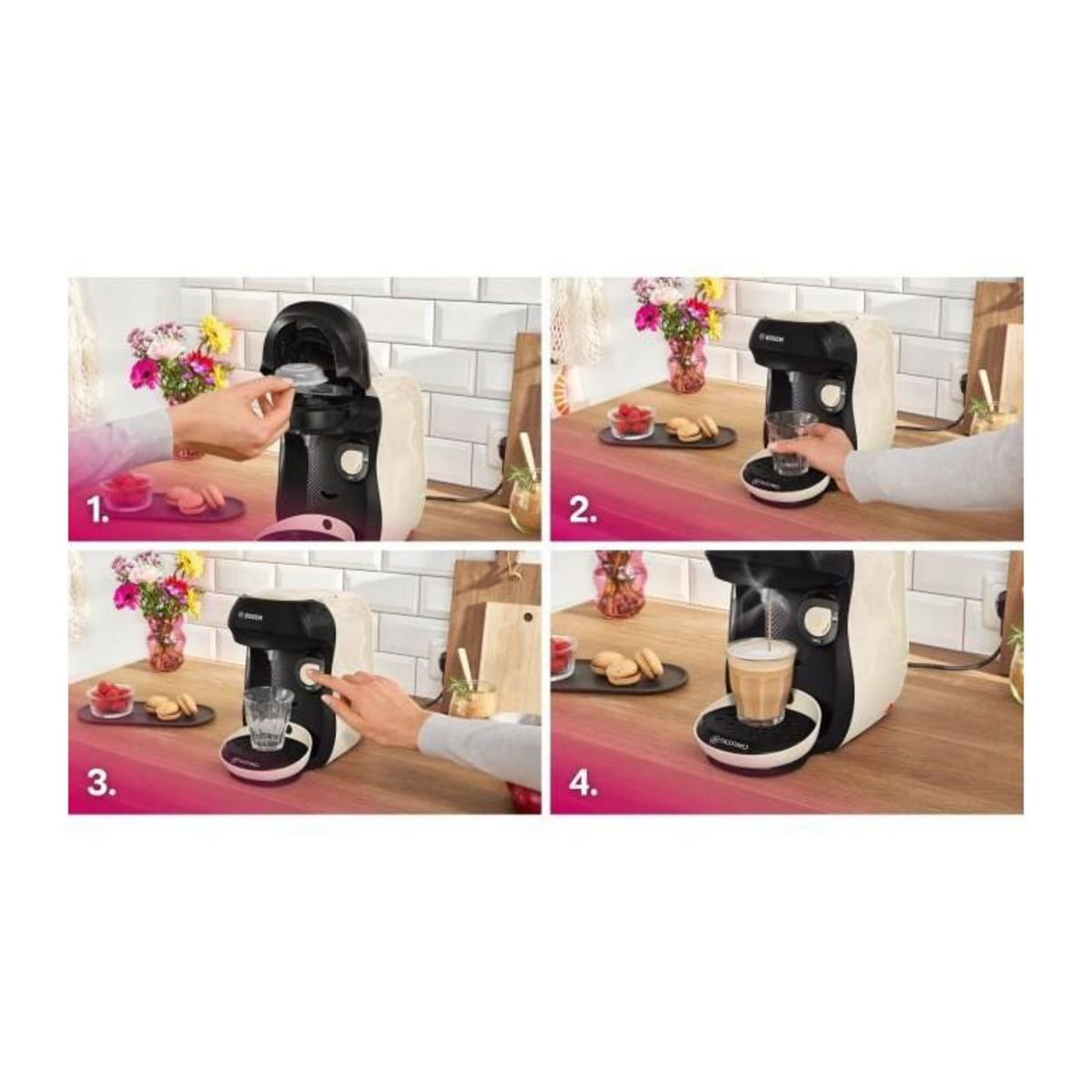 BOSCH Machine a café multi-boissons - BOSCH - TASSIMO - T10 Happy vanille - 1400 W