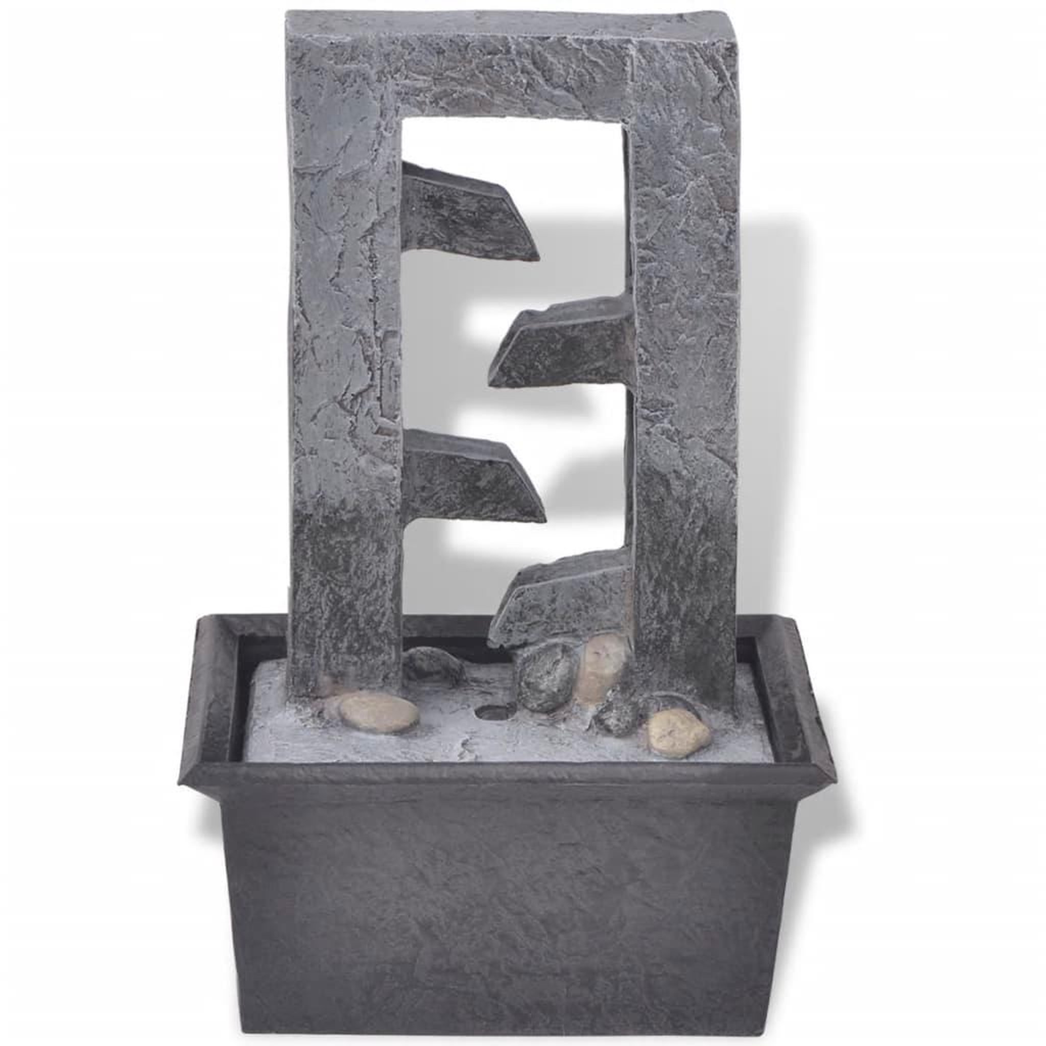 Voir la diapositive 3 : VIDAXL Fontaine d'interieur avec lumiere LED Poly-resine