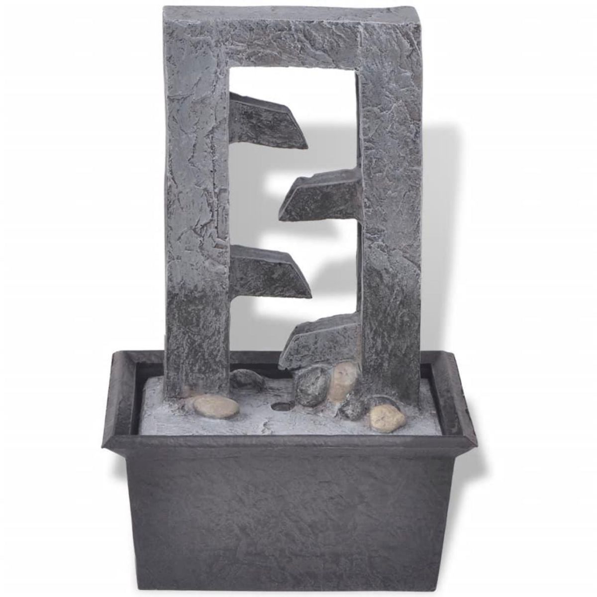 VIDAXL Fontaine d'interieur avec lumiere LED Poly-resine