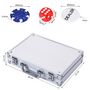 Voir la diapositive 3 : HOMCOM Mallette pro poker coffret complet 30L x 21l x 6,5H cm 200 jetons 2 jeux de cartes + 2 clés aluminium