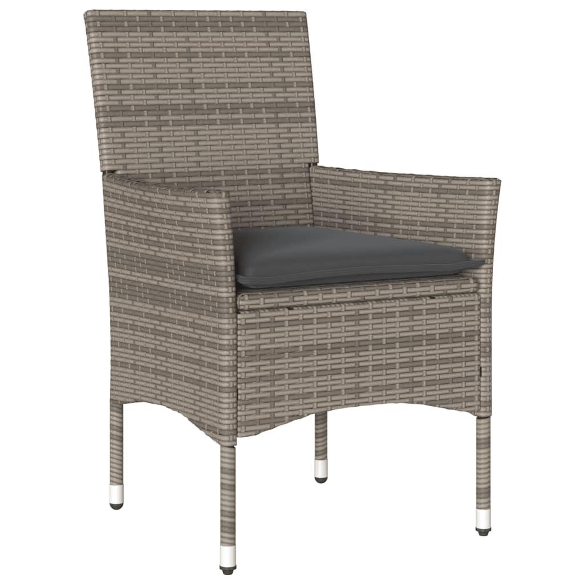 Voir la diapositive 3 : VIDAXL Ensemble a manger de jardin et coussins 7 pcs gris rotin verre