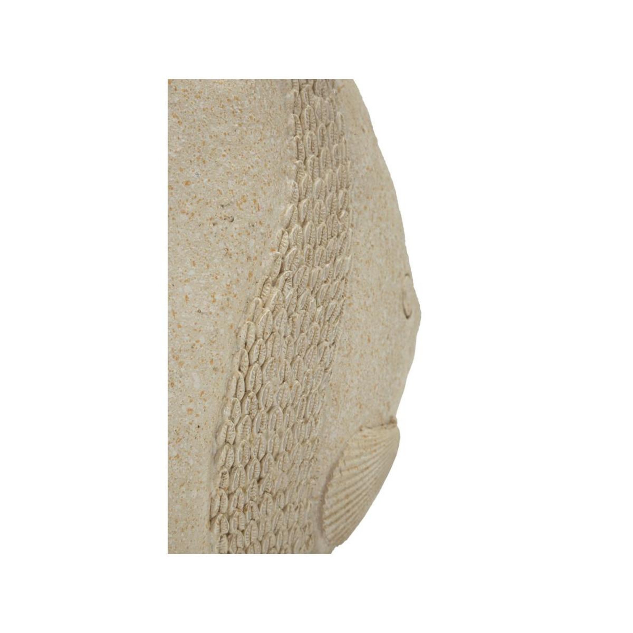 Voir la diapositive 5 : Paris Prix Statuette poisson en résine  sand  25cm beige