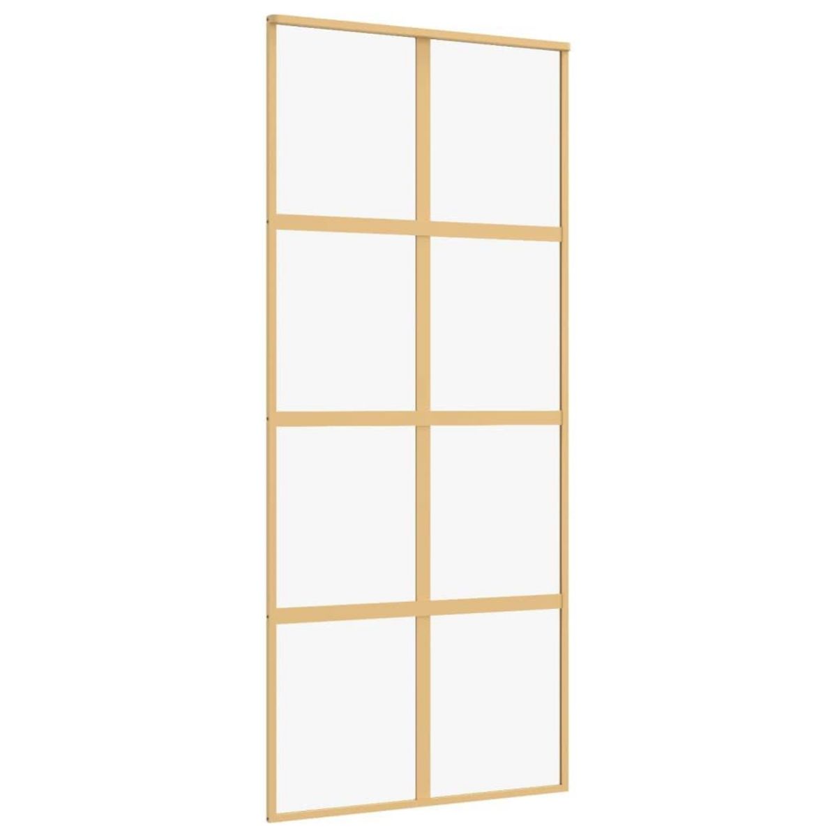 VIDAXL Porte coulissante dore 90x205 cm verre ESG clair et aluminium