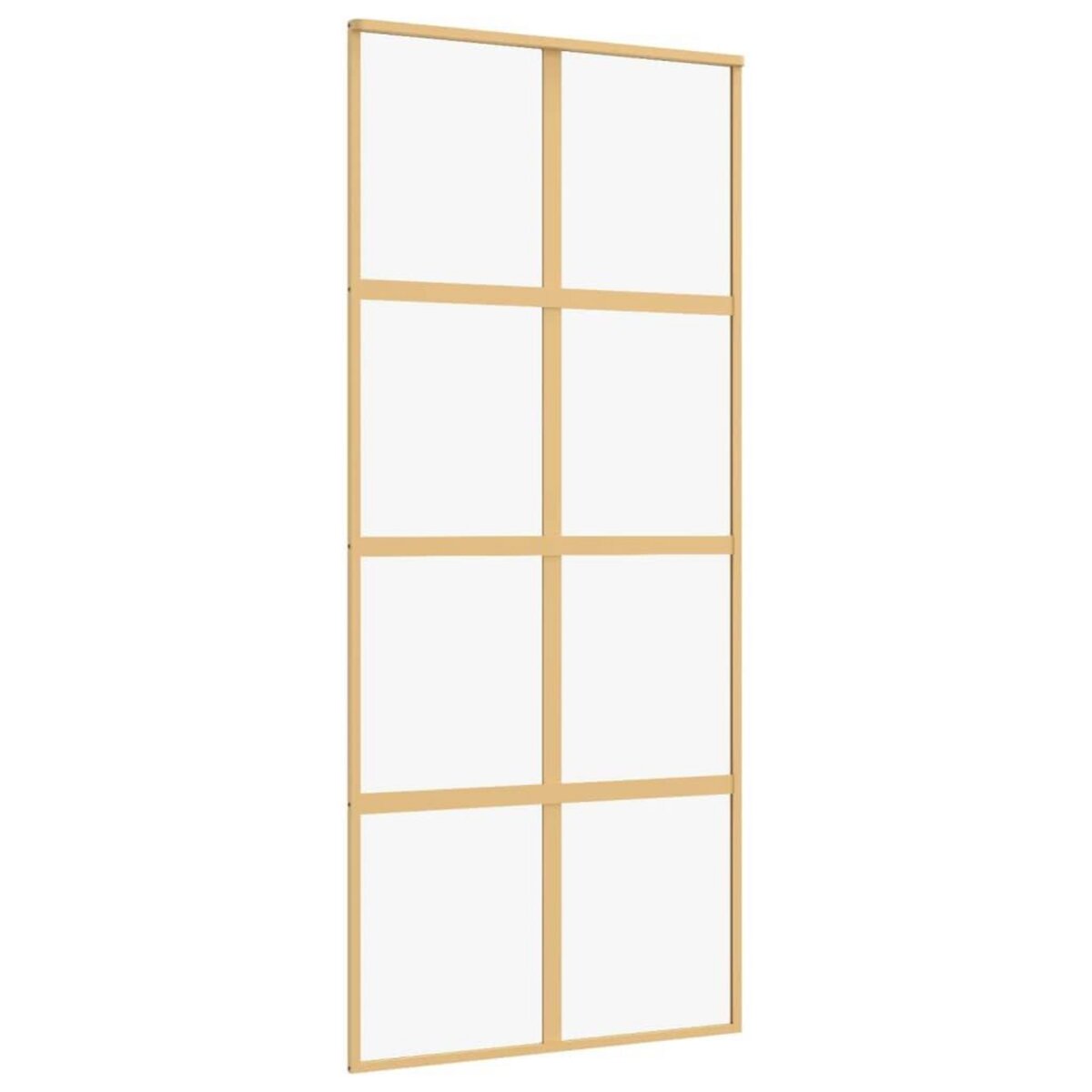 VIDAXL Porte coulissante dore 90x205 cm verre ESG clair et aluminium