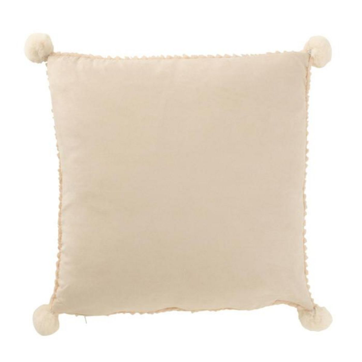 Paris Prix Coussin Déco à Pompons  Ulysse  45x45cm Beige