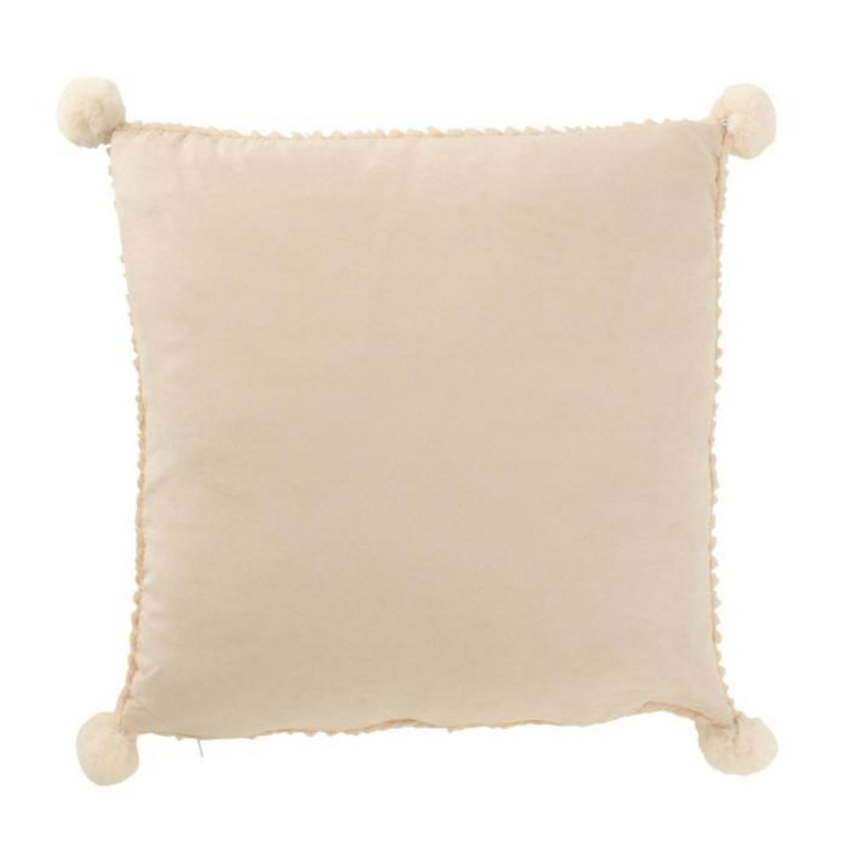 Paris Prix Coussin Déco à Pompons  Ulysse  45x45cm Beige