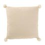 Voir la diapositive 2 : Paris Prix Coussin Déco à Pompons  Ulysse  45x45cm Beige