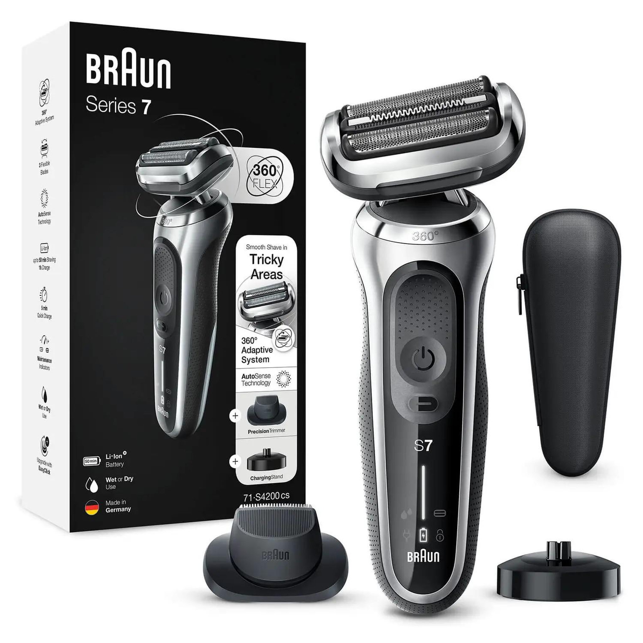 Voir la diapositive 2 : BRAUN Braun series 7 71-s4200cs rasoir à grille tondeuse noir