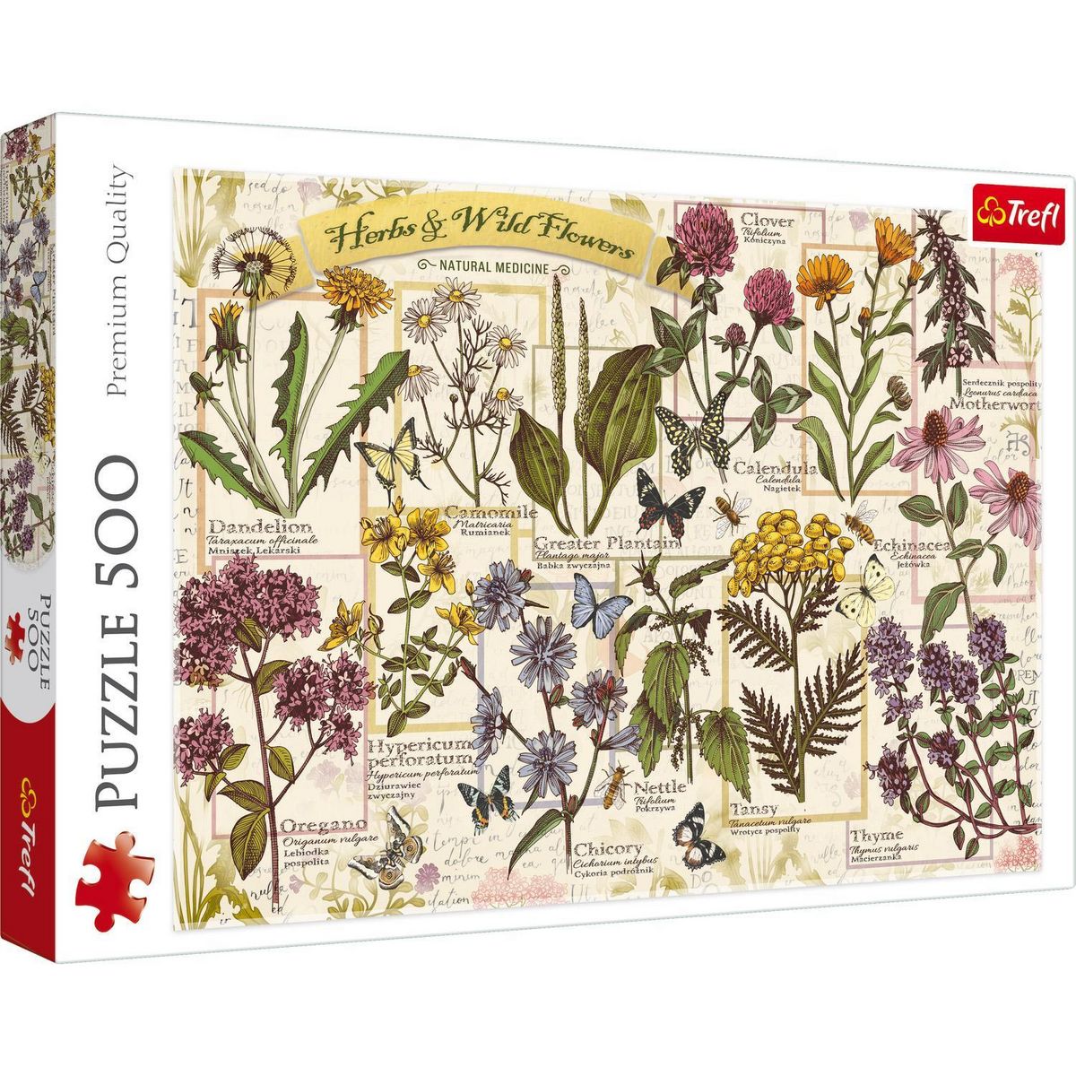 Trefl Puzzle 500 pièces : Herbier : Herbes Médicinales