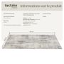 Voir la diapositive 6 : tectake Tapis design vintage à poils courts en laine synthétique et feutre beige/gris 200 x 274 cm