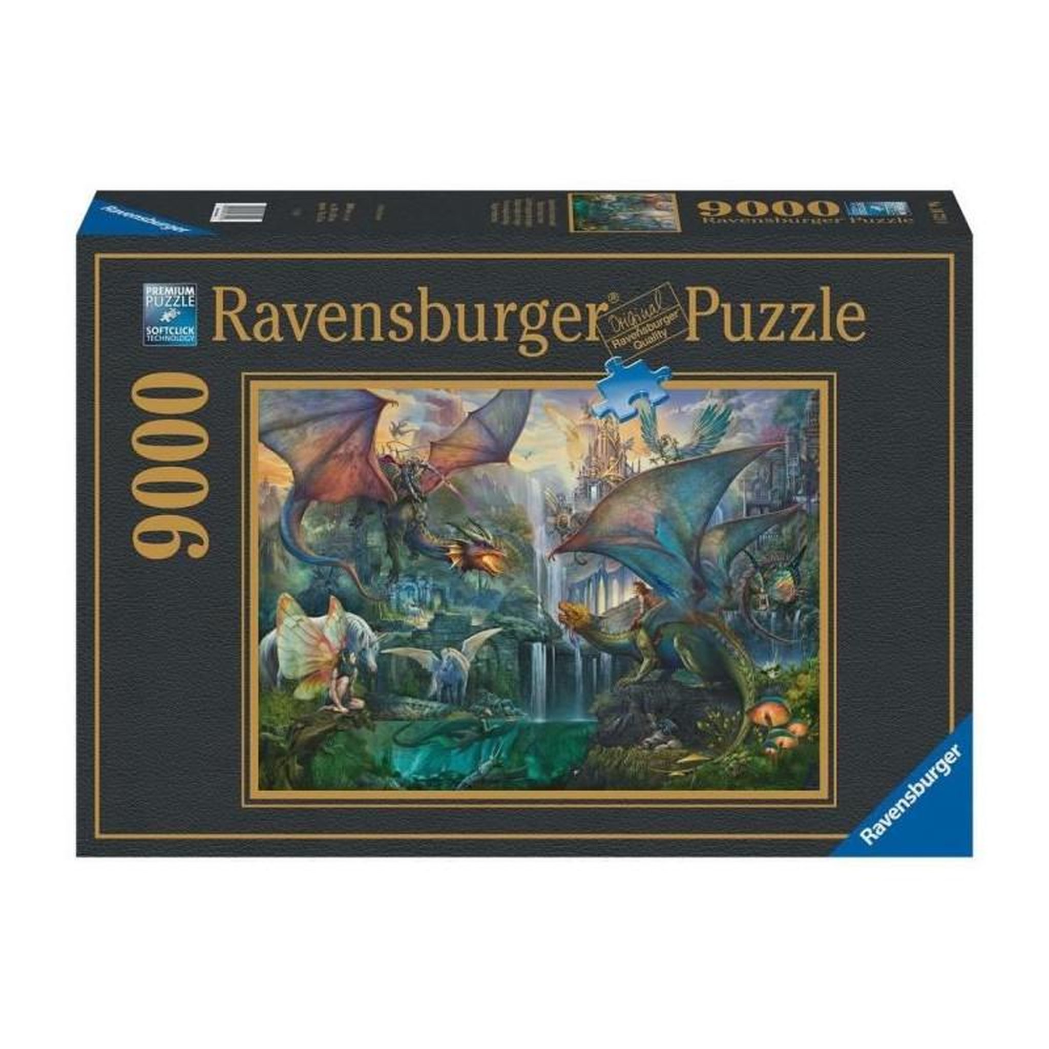 Voir la diapositive 2 : RAVENSBURGER Puzzle 9000 pièces La forêt magique des dragons fantasy – Ravensburger