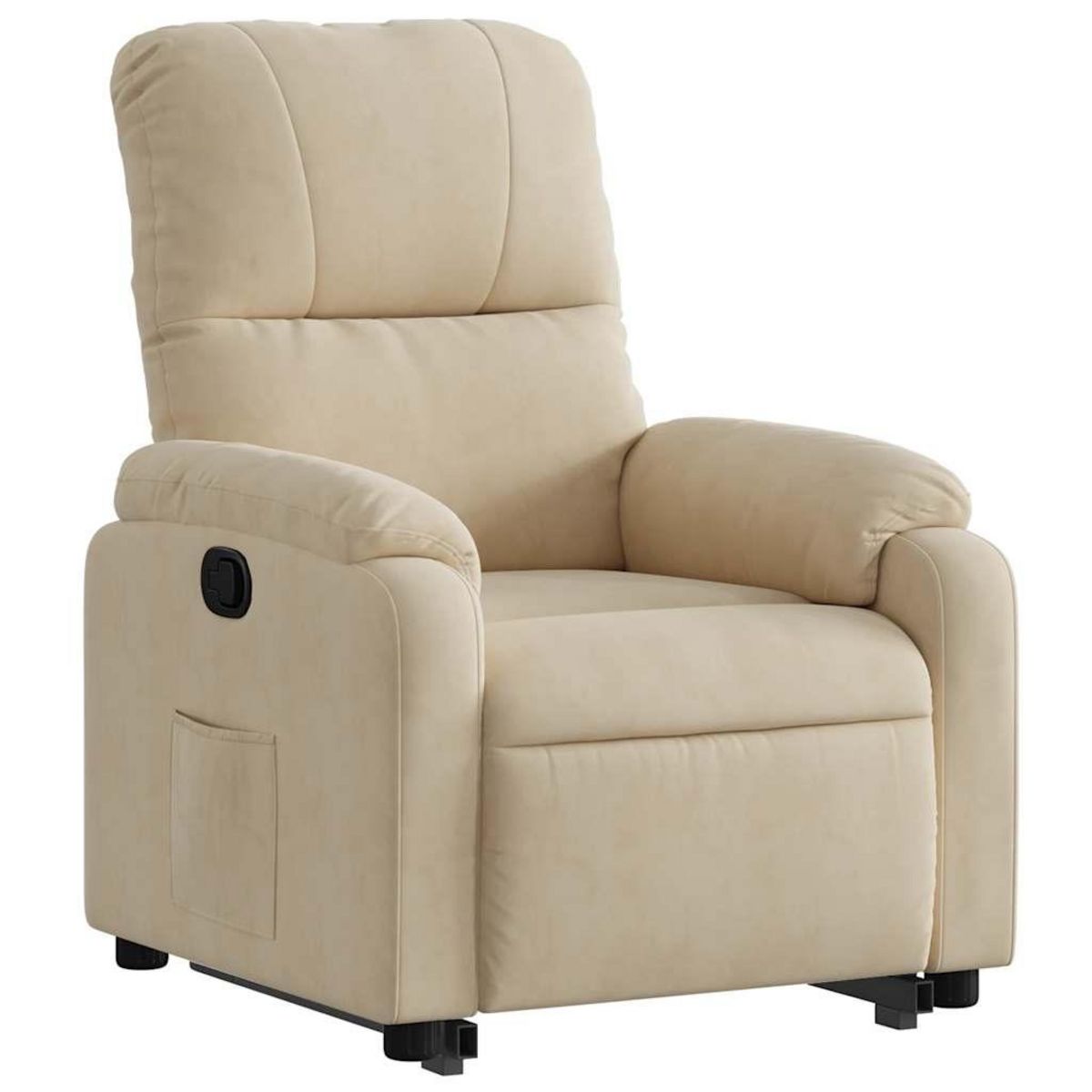 VIDAXL Fauteuil inclinable creme tissu microfibre