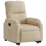 Voir la diapositive 4 : VIDAXL Fauteuil inclinable creme tissu microfibre