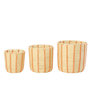 Voir la diapositive 2 : Paris Prix Lot de 3 Paniers de Rangement  Trenton  35cm Naturel & Orange