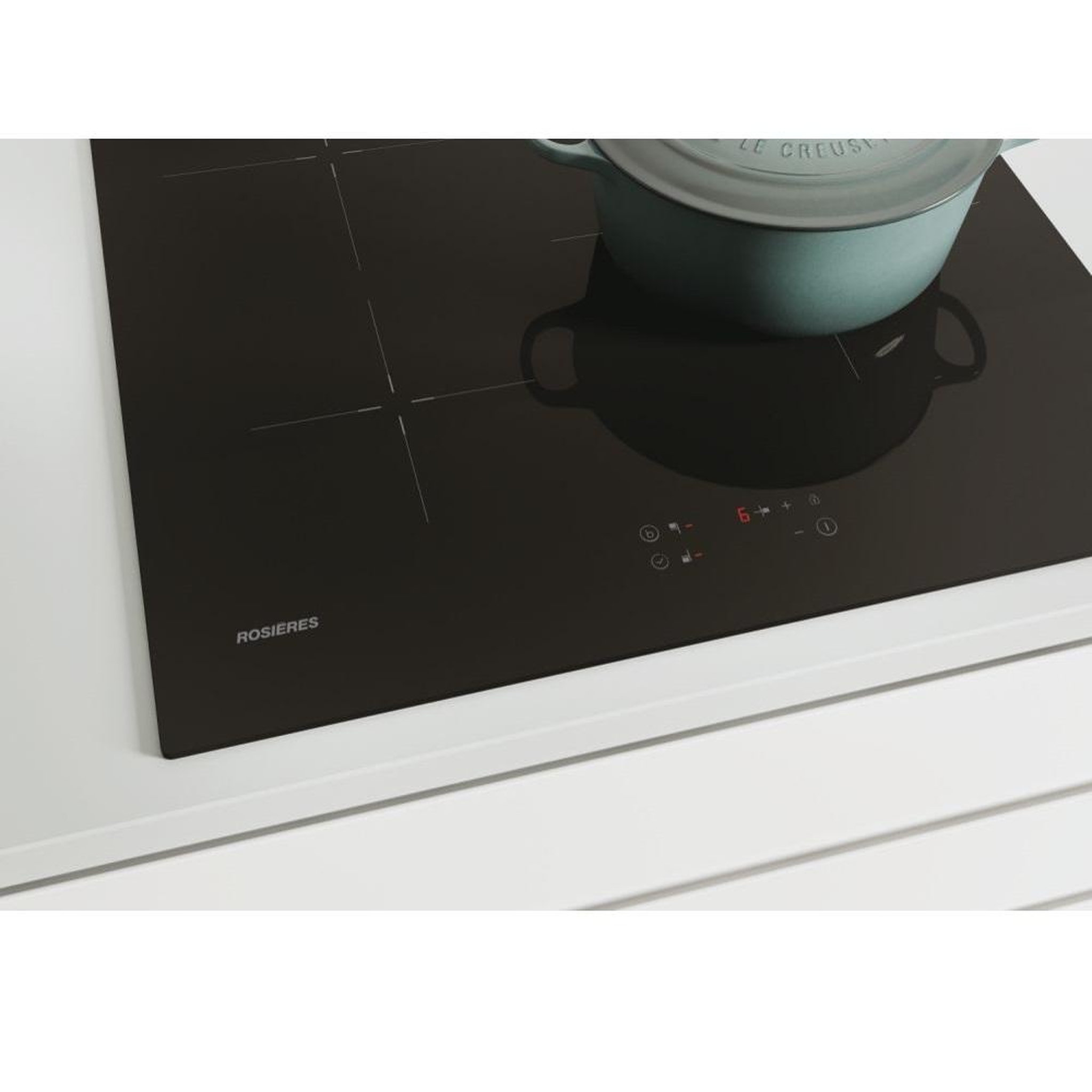 Voir la diapositive 3 : Rosieres Table de cuisson induction 60cm 3 feux 7200w noir - ri633c/m1