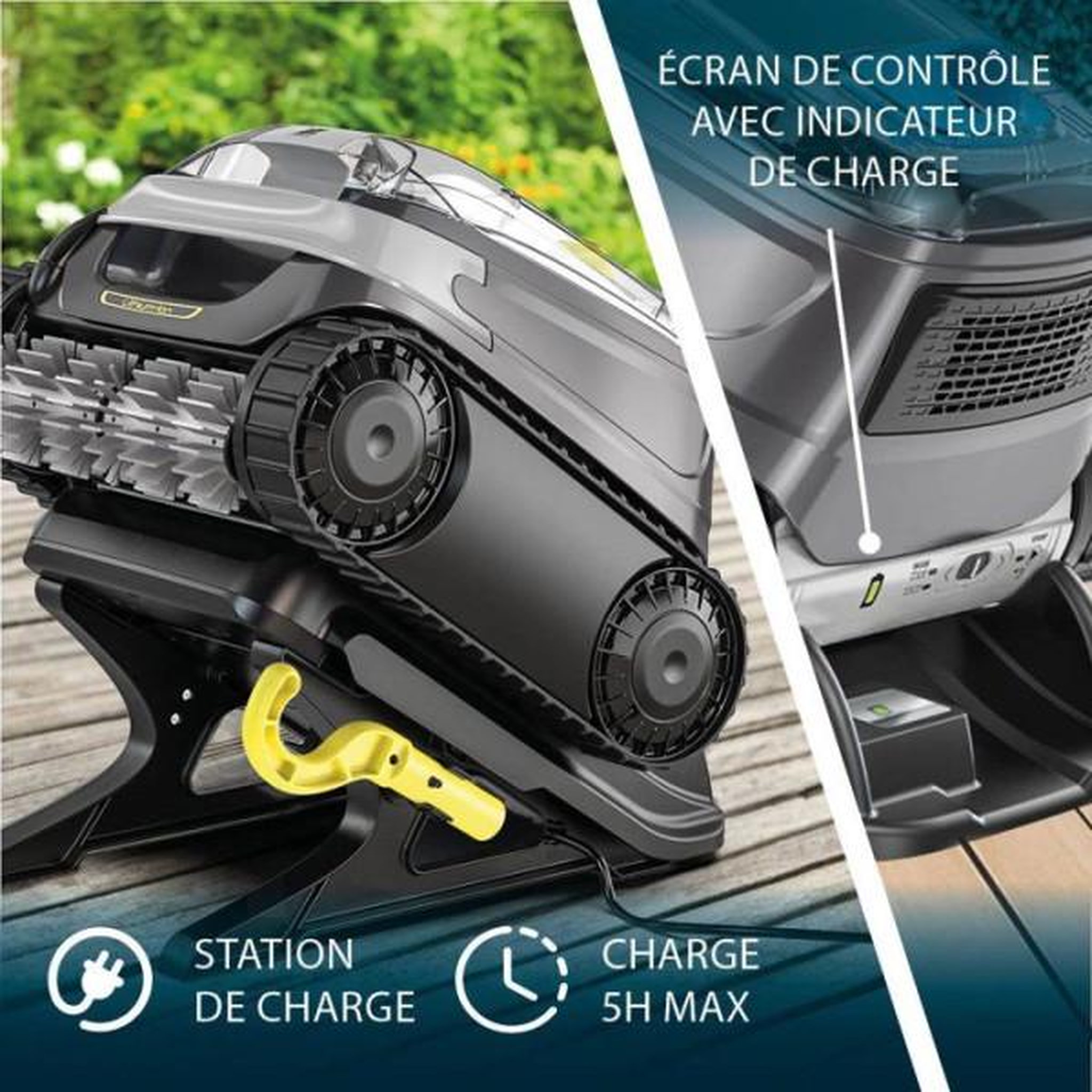 Voir la diapositive 4 : Zodiac Robot de piscine - ZODIAC - CNX-Li 5220 iQ - Fond et parois et ligne d'eau - Piscines jusqu'a 10 x 5 m - 1 cycle complet 2h