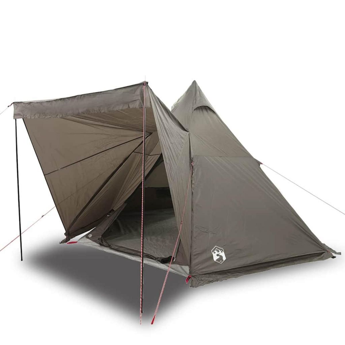 VIDAXL Tente familiale tipi 6 personnes marron impermeable