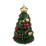 ATMOSPHERA Bougie Déco Sapin  Soir de Noël  15cm Vert