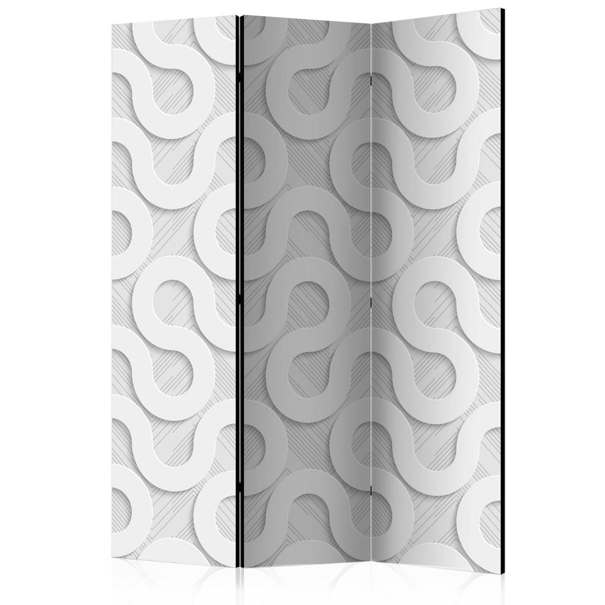Paris Prix Paravent 3 volets  grey spirals  135x172cm