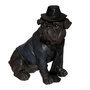 Voir la diapositive 1 : ATMOSPHERA Statue Chien Assis  Bulldog  44cm Noir