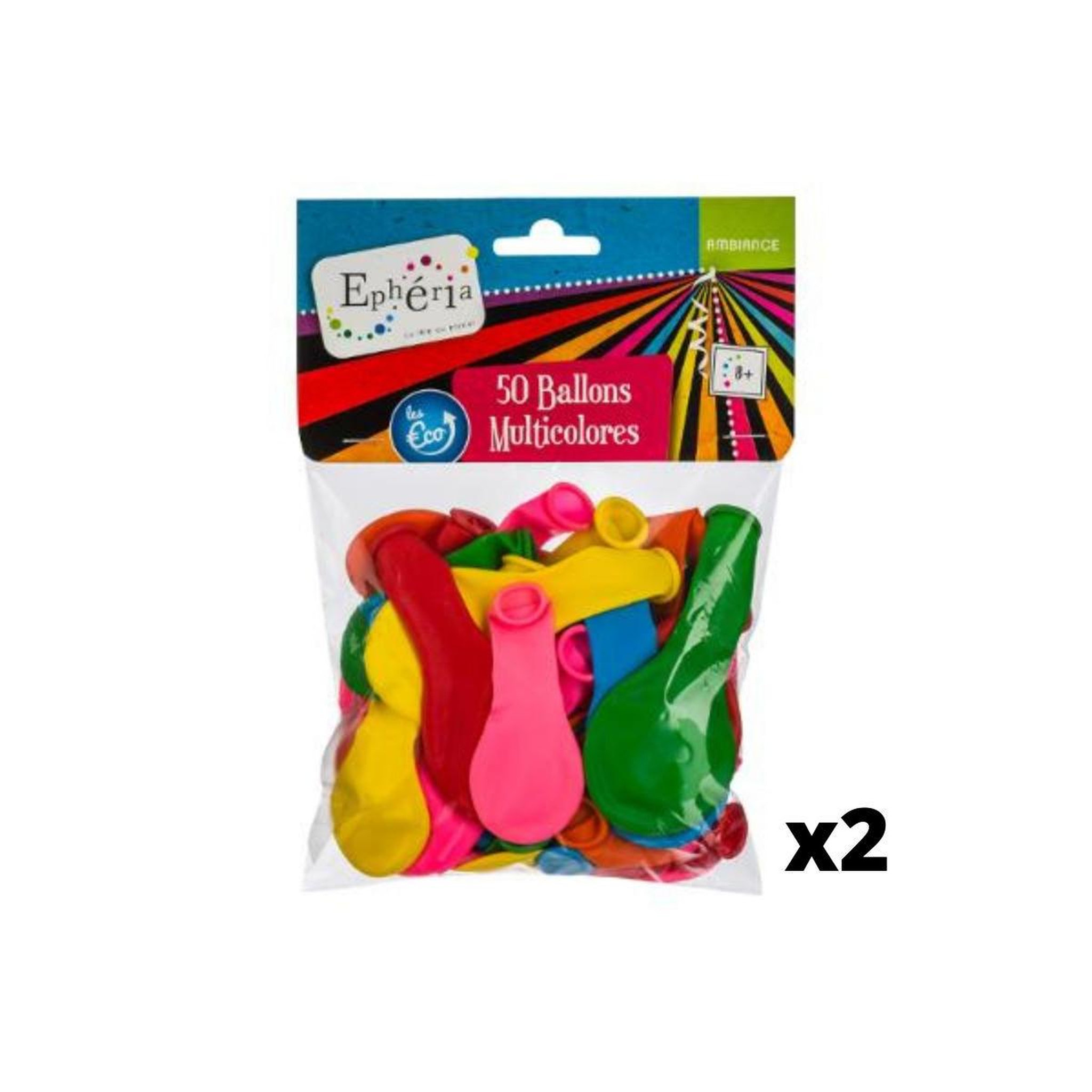 FEERIC LIGHT & CHRISTMAS Lot de 100 ballons gonflables  ephéria  26cm multicolore