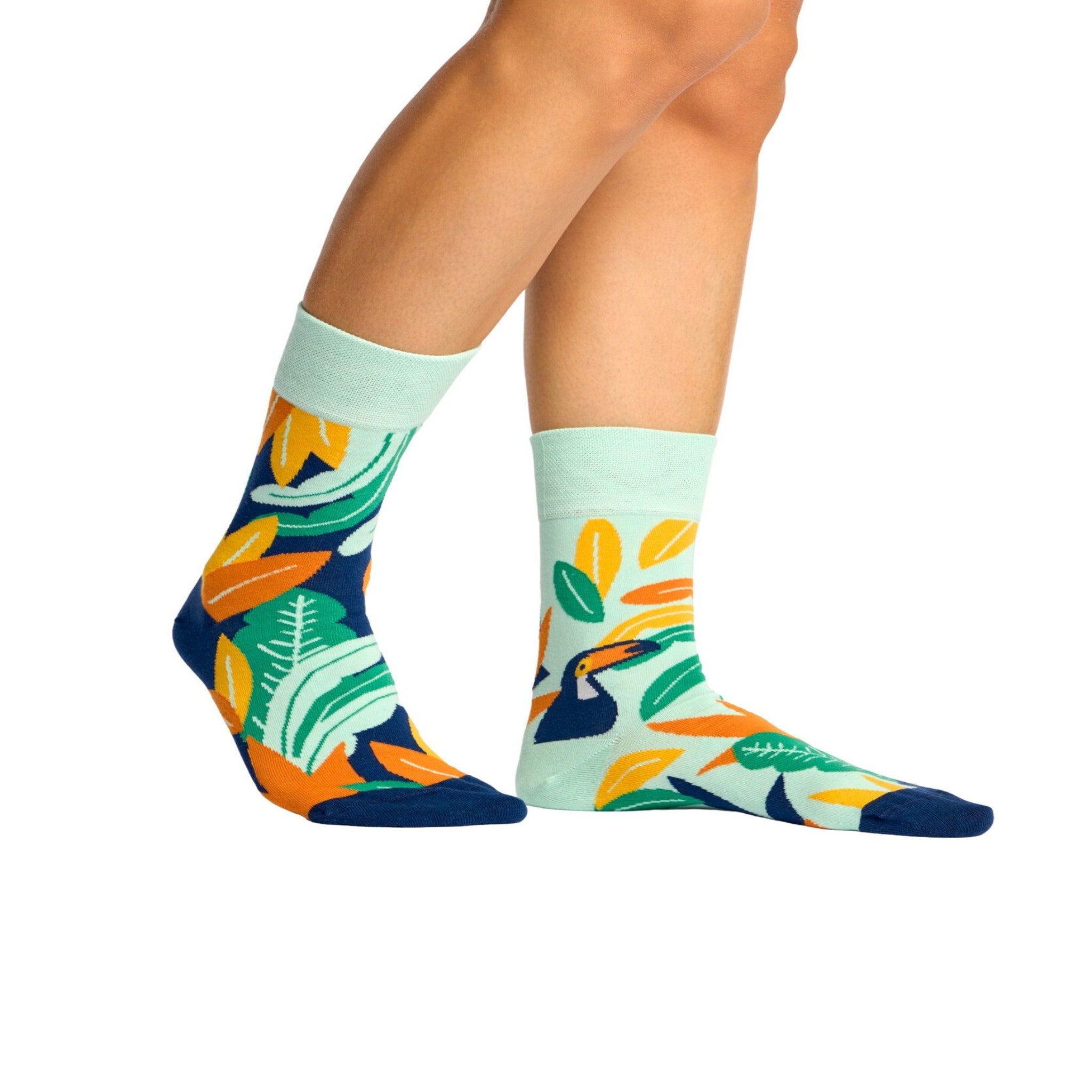 Voir la diapositive 2 : DEDOLES Chaussettes toucan & feuilles