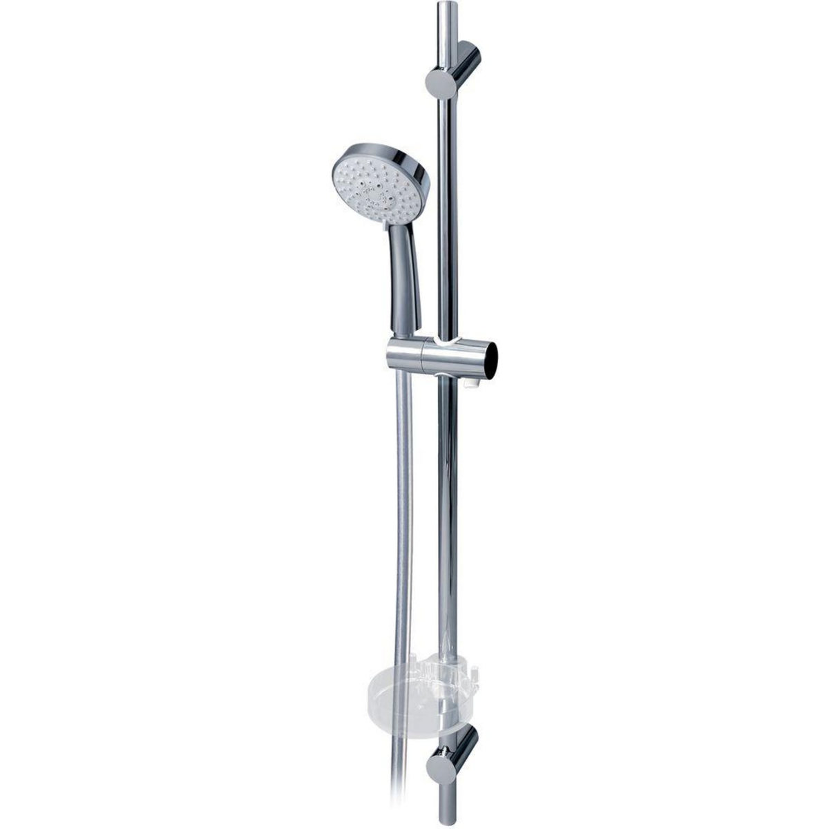 Porcher Barre de douche AQUA, douchette 3 jets - 61 cm - chrome