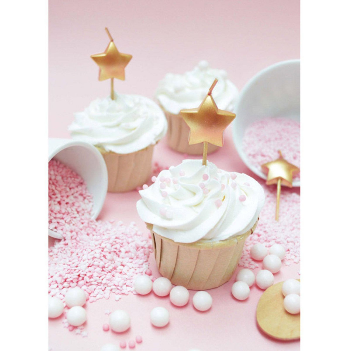 SCRAPCOOKING 15 bougies d'anniversaire Étoiles dorées