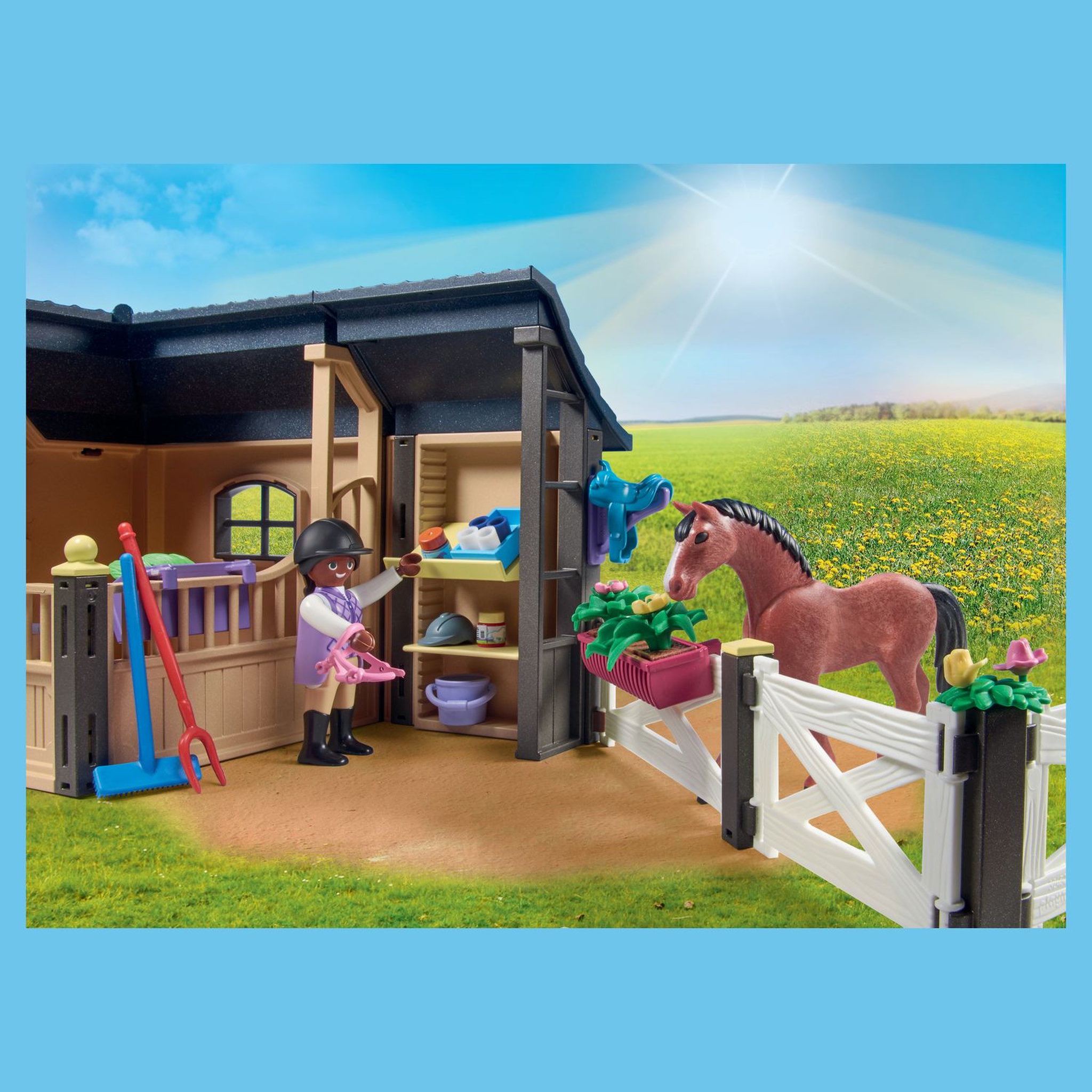 Voir la diapositive 3 : PLAYMOBIL 71238 - Étable carrière chevaux 