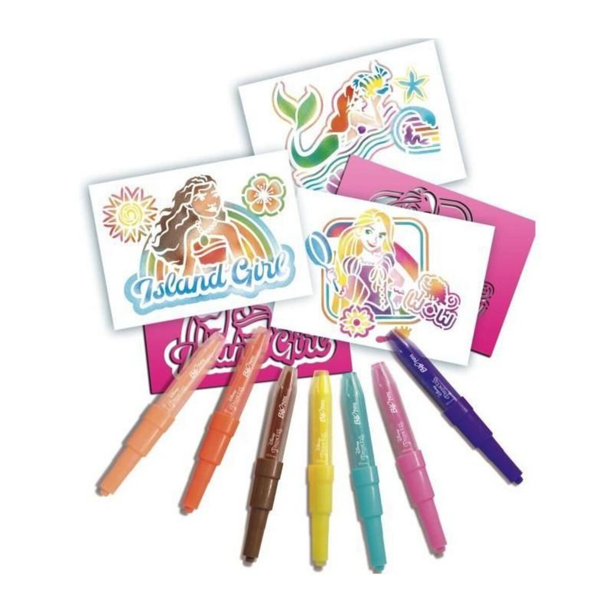 LANSAY Blopens - LANSAY - Disney Princess - 7 pochoirs - Des 5 ans