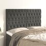 Voir la diapositive 1 : VIDAXL Tetes de lit 4 pcs Gris fonce 72x7x78/888 cm Velours